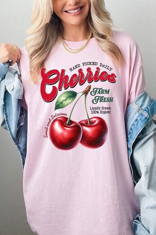 Farm Fresh Cherries Graphic Heavyweight Tee