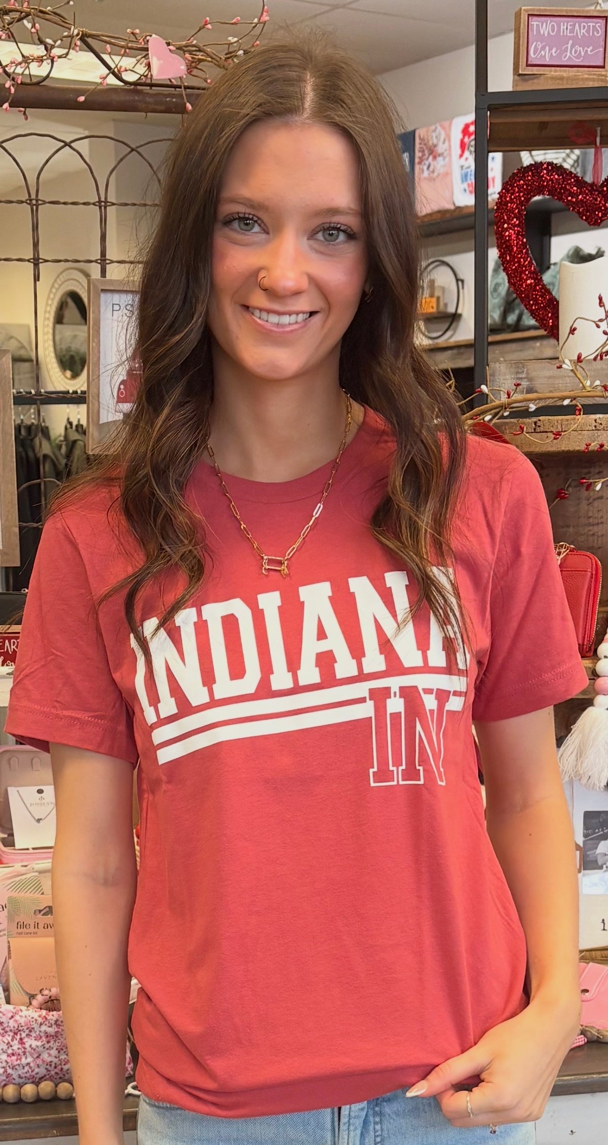Indiana Tee- Vintage Red